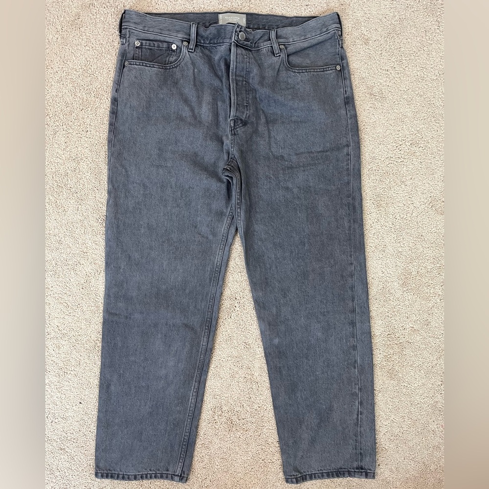 Everlane Gray Relaxed Straight Jeans in Organic Cotton Women’s Size 32